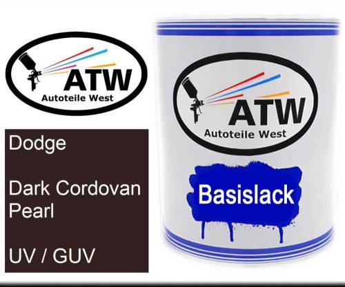 Dodge, Dark Cordovan Pearl, UV / GUV: 1L Lackdose, von ATW Autoteile West.